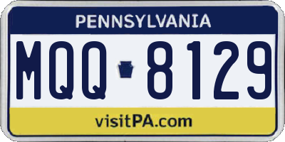 PA license plate MQQ8129