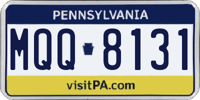 PA license plate MQQ8131