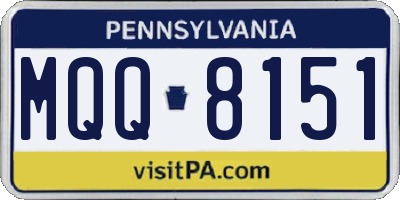 PA license plate MQQ8151