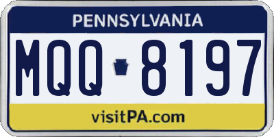PA license plate MQQ8197