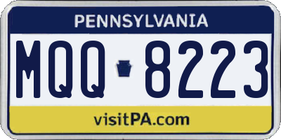 PA license plate MQQ8223