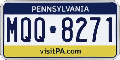 PA license plate MQQ8271