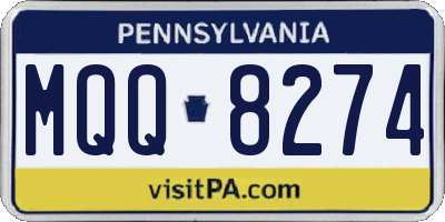 PA license plate MQQ8274