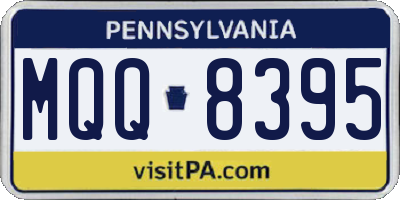 PA license plate MQQ8395
