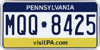 PA license plate MQQ8425