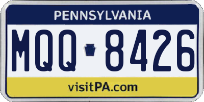 PA license plate MQQ8426