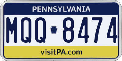 PA license plate MQQ8474