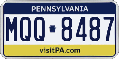 PA license plate MQQ8487
