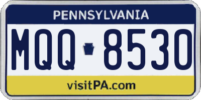 PA license plate MQQ8530