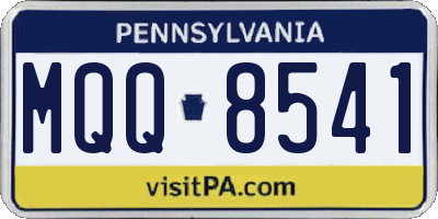 PA license plate MQQ8541