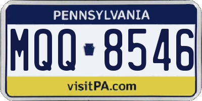 PA license plate MQQ8546