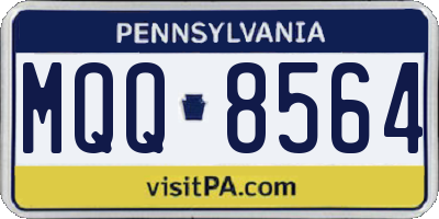 PA license plate MQQ8564