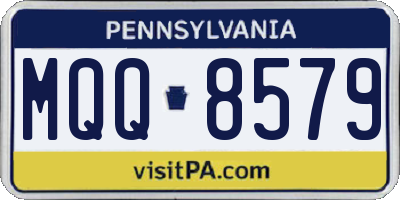 PA license plate MQQ8579