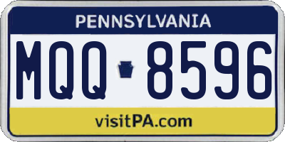 PA license plate MQQ8596