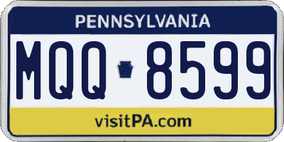 PA license plate MQQ8599