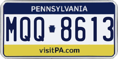 PA license plate MQQ8613