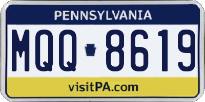 PA license plate MQQ8619