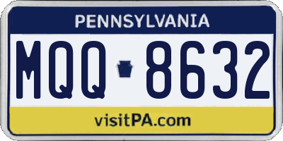 PA license plate MQQ8632