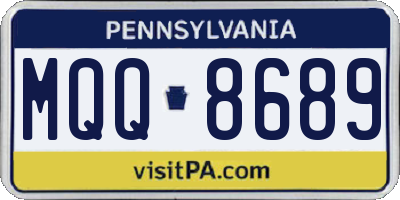 PA license plate MQQ8689