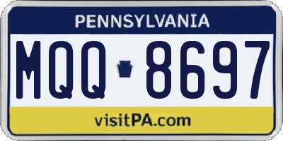 PA license plate MQQ8697