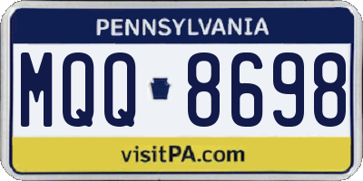 PA license plate MQQ8698