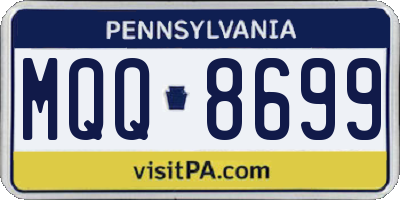 PA license plate MQQ8699