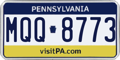 PA license plate MQQ8773