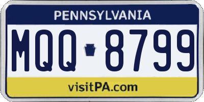 PA license plate MQQ8799