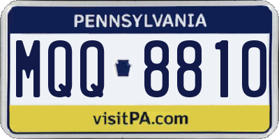 PA license plate MQQ8810