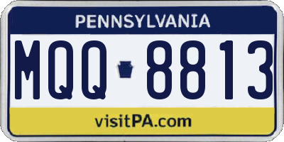 PA license plate MQQ8813