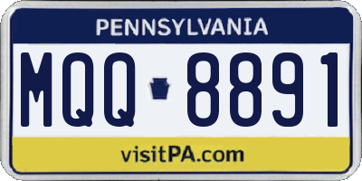 PA license plate MQQ8891