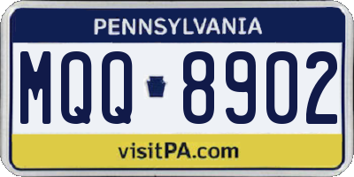 PA license plate MQQ8902