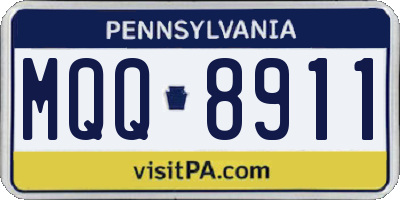 PA license plate MQQ8911