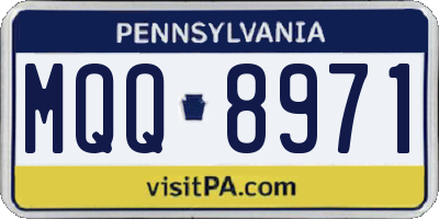 PA license plate MQQ8971