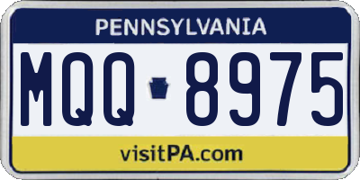 PA license plate MQQ8975