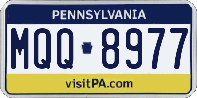 PA license plate MQQ8977