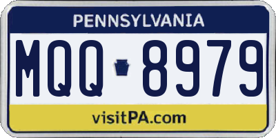 PA license plate MQQ8979