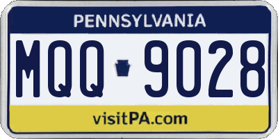 PA license plate MQQ9028