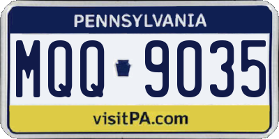 PA license plate MQQ9035