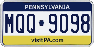 PA license plate MQQ9098