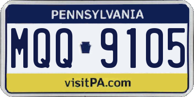 PA license plate MQQ9105