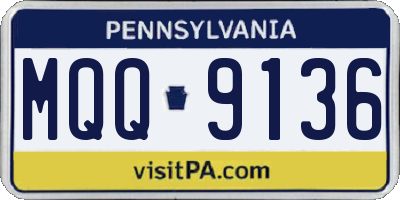 PA license plate MQQ9136