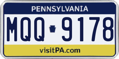 PA license plate MQQ9178