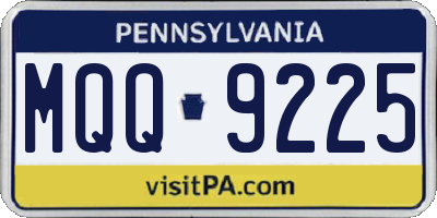 PA license plate MQQ9225