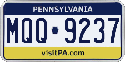 PA license plate MQQ9237