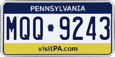 PA license plate MQQ9243