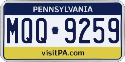 PA license plate MQQ9259