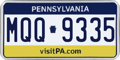 PA license plate MQQ9335