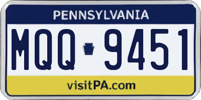 PA license plate MQQ9451