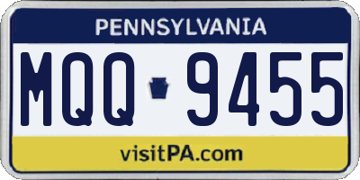 PA license plate MQQ9455